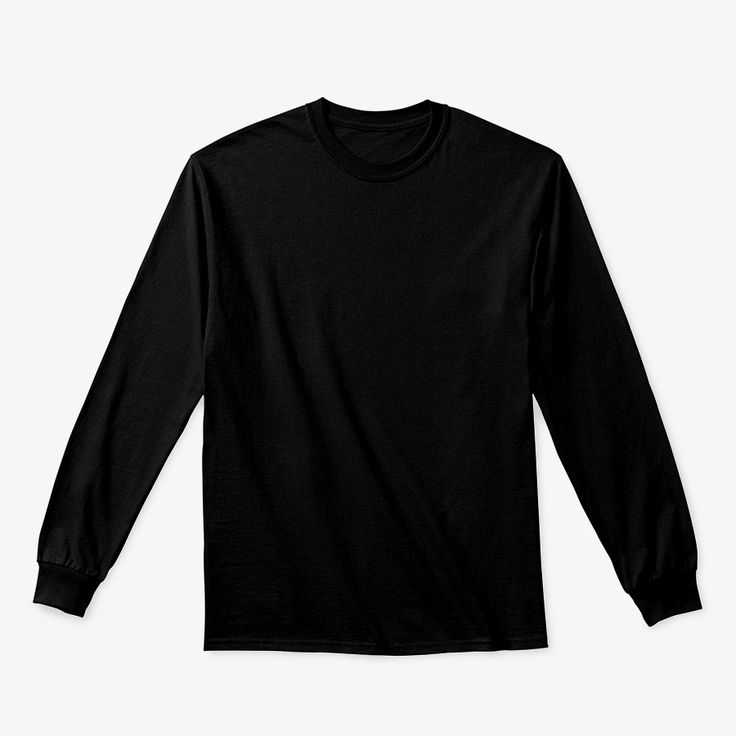 Long Sleeve Basic Cotton Tee – Black